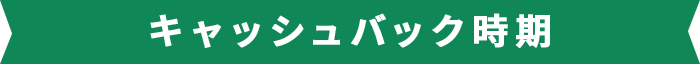 キャッシュバック時期