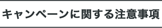キャンペーンに関する注意事項